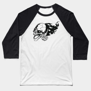 Black Skull Baseball T-Shirt